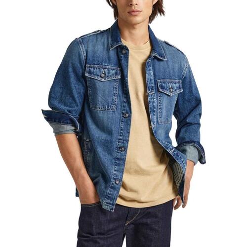 Abbigliamento Uomo Camicie maniche lunghe Pepe jeans  Blu