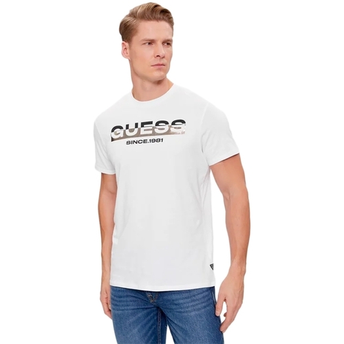Abbigliamento Uomo T-shirt maniche corte Guess since 1981 Bianco
