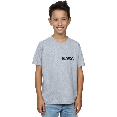Abbigliamento Bambino T-shirt maniche corte Nasa Modern Logo Chest Grigio
