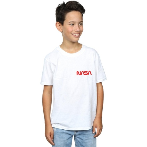 Abbigliamento Bambino T-shirt maniche corte Nasa Modern Logo Chest Bianco