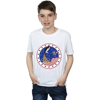 Abbigliamento Bambino T-shirt maniche corte Nasa Classic Rocket 76 Bianco