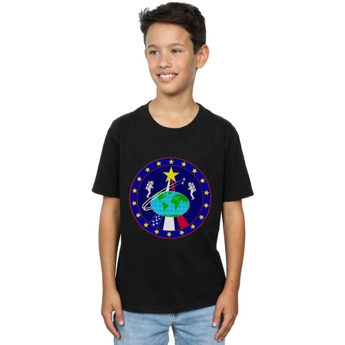 Abbigliamento Bambino T-shirt maniche corte Nasa Classic Globe Astronauts Nero