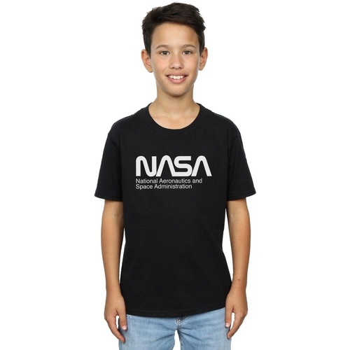 Abbigliamento Bambino T-shirt maniche corte Nasa Aeronautics And Space Nero