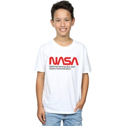 Abbigliamento Bambino T-shirt maniche corte Nasa Aeronautics And Space Bianco