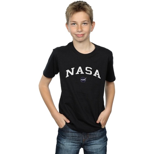 Abbigliamento Bambino T-shirt maniche corte Nasa Collegiate Logo Nero