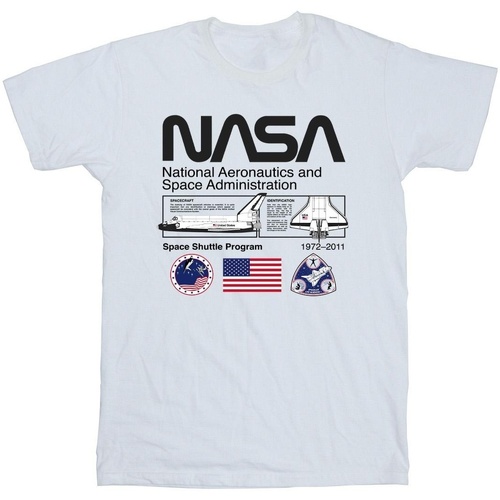 Abbigliamento Bambino T-shirt maniche corte Nasa Space Admin Bianco
