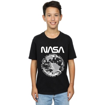 Abbigliamento Bambino T-shirt maniche corte Nasa Planet Earth Nero