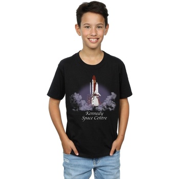 Abbigliamento Bambino T-shirt maniche corte Nasa Kennedy Space Centre Lift Off Nero