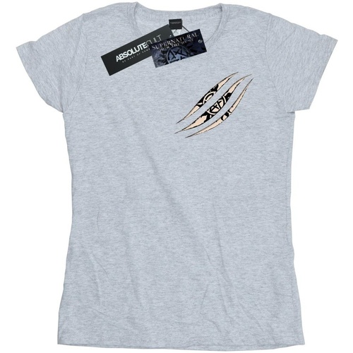 Abbigliamento Donna T-shirts a maniche lunghe Supernatural Symbol Scratch Grigio