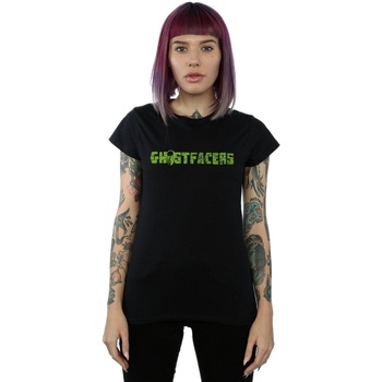 Abbigliamento Donna T-shirts a maniche lunghe Supernatural Ghostfacers Logo Nero