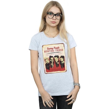 Abbigliamento Donna T-shirts a maniche lunghe Supernatural Family Business Sign Grigio