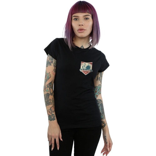 Abbigliamento Donna T-shirts a maniche lunghe Supernatural Winchester Breast Print Nero