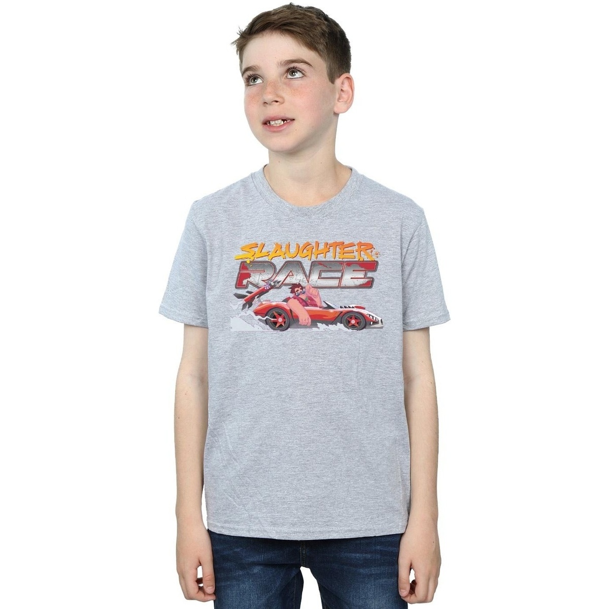 Abbigliamento Bambino T-shirt maniche corte Disney Wreck It Ralph Slaughter Race Grigio