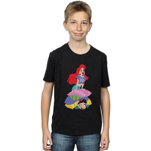 Abbigliamento Bambino T-shirt maniche corte Disney Wreck It Ralph Ariel And Vanellope Nero