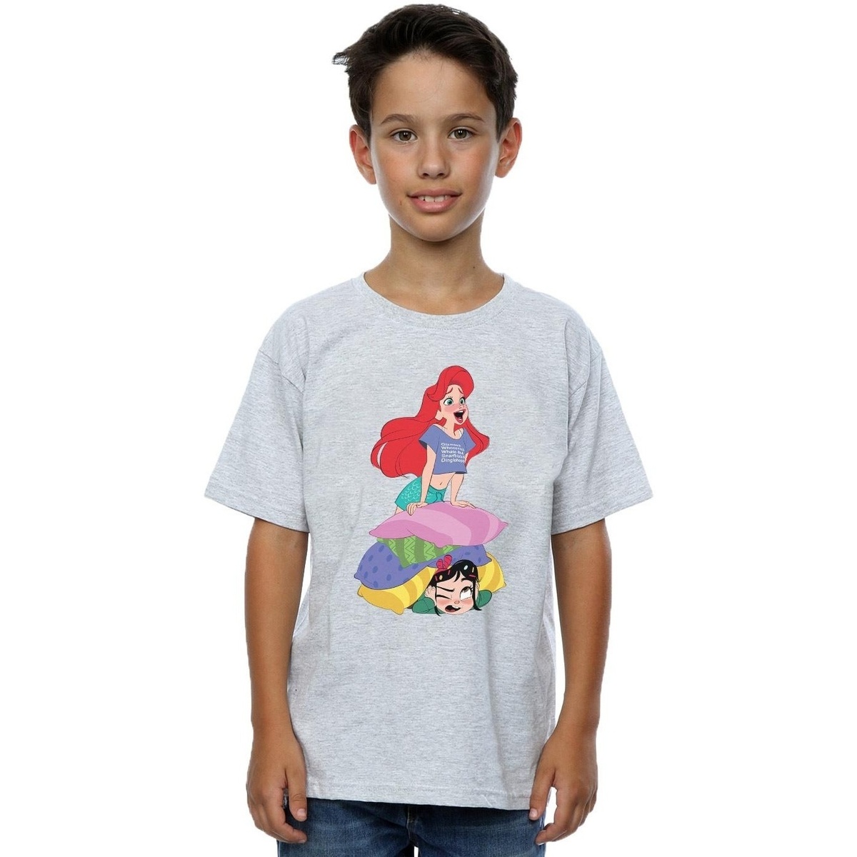 Abbigliamento Bambino T-shirt maniche corte Disney Wreck It Ralph Ariel And Vanellope Grigio