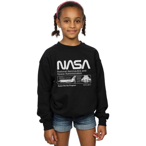 Abbigliamento Bambina Felpe Nasa Classic Space Shuttle Nero