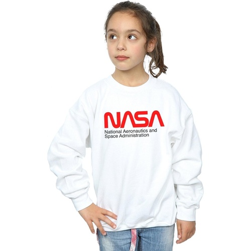 Abbigliamento Bambina Felpe Nasa Aeronautics And Space Bianco