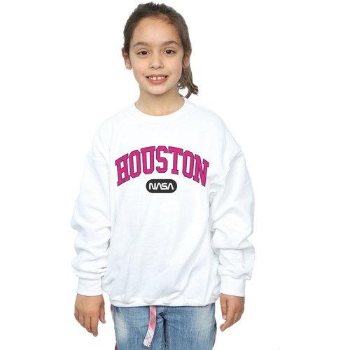 Abbigliamento Bambina Felpe Nasa Houston Collegiate Bianco