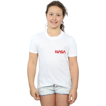 Abbigliamento Bambina T-shirts a maniche lunghe Nasa BI42284 Bianco