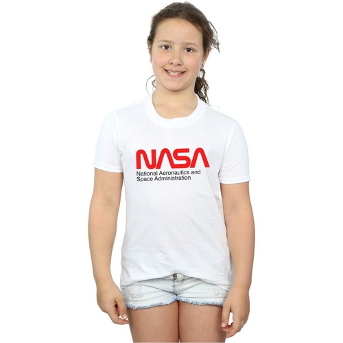 Abbigliamento Bambina T-shirts a maniche lunghe Nasa BI42310 Bianco