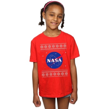 Abbigliamento Bambina T-shirts a maniche lunghe Nasa Classic Fair Isle Rosso