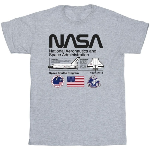 Abbigliamento Bambina T-shirts a maniche lunghe Nasa Space Admin Grigio