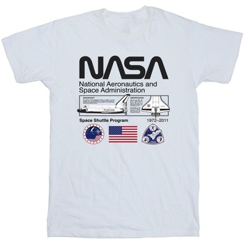 Abbigliamento Bambina T-shirts a maniche lunghe Nasa Space Admin Bianco