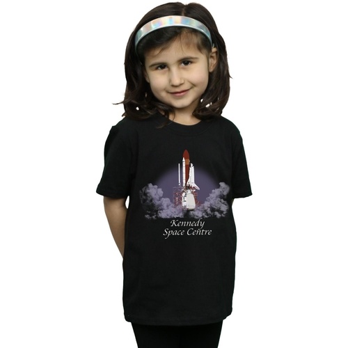 Abbigliamento Bambina T-shirts a maniche lunghe Nasa Kennedy Space Centre Lift Off Nero