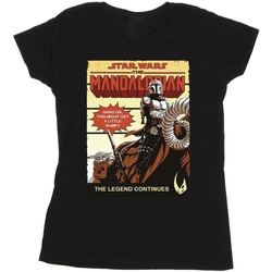 Abbigliamento Donna T-shirts a maniche lunghe Star Wars The Mandalorian Bumpy Ride Nero