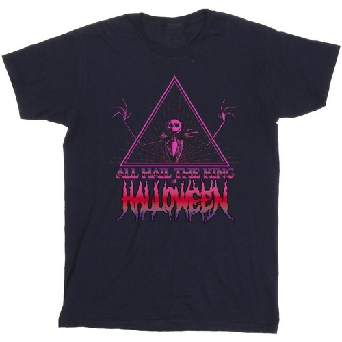 Abbigliamento Uomo T-shirts a maniche lunghe Disney The Nightmare Before Christmas Halloween King Blu