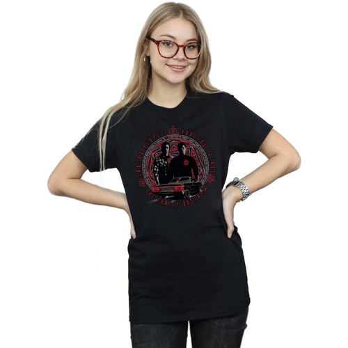 Abbigliamento Donna T-shirts a maniche lunghe Supernatural Family Business Nero