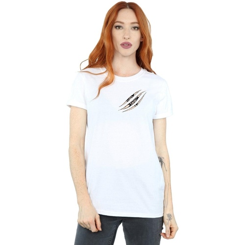 Abbigliamento Donna T-shirts a maniche lunghe Supernatural Symbol Scratch Bianco