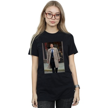 Abbigliamento Donna T-shirts a maniche lunghe Supernatural Castiel Photograph Nero