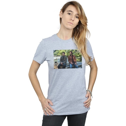 Abbigliamento Donna T-shirts a maniche lunghe Supernatural Impala Brothers Grigio