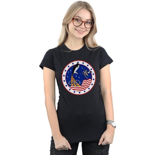 Abbigliamento Donna T-shirts a maniche lunghe Nasa Classic Rocket 76 Nero