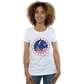 Abbigliamento Donna T-shirts a maniche lunghe Nasa Classic Rocket 76 Bianco