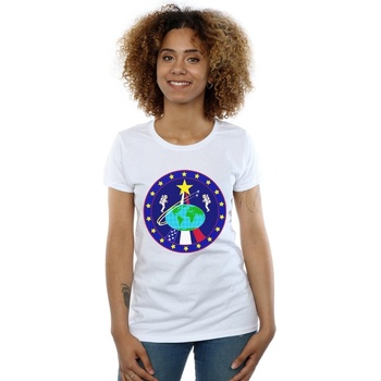 Abbigliamento Donna T-shirts a maniche lunghe Nasa Classic Globe Astronauts Bianco