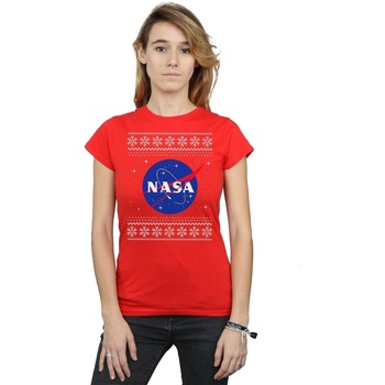 Abbigliamento Donna T-shirts a maniche lunghe Nasa Classic Fair Isle Rosso