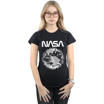 Abbigliamento Donna T-shirts a maniche lunghe Nasa Planet Earth Nero