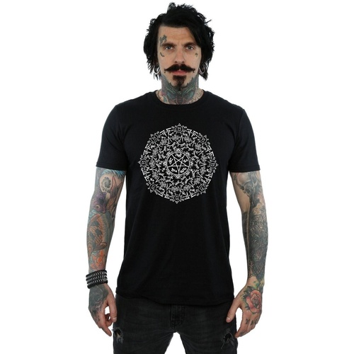 Abbigliamento Uomo T-shirts a maniche lunghe Supernatural Symbol Circle Nero