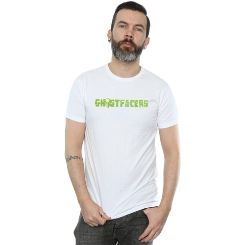 Abbigliamento Uomo T-shirts a maniche lunghe Supernatural Ghostfacers Logo Bianco