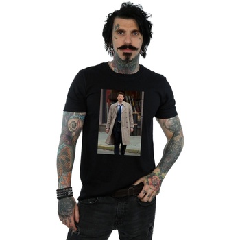 Abbigliamento Uomo T-shirts a maniche lunghe Supernatural Castiel Photograph Nero