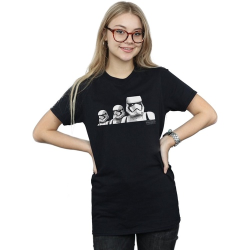 Abbigliamento Donna T-shirts a maniche lunghe Star Wars The Rise Of Skywalker Troopers Band Nero
