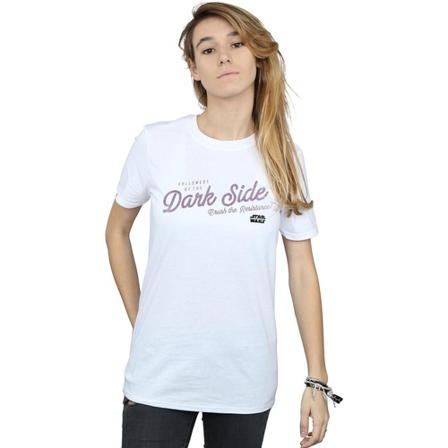 Abbigliamento Donna T-shirts a maniche lunghe Star Wars The Rise Of Skywalker Dark Side Bianco