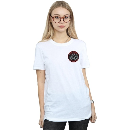 Abbigliamento Donna T-shirts a maniche lunghe Star Wars The Rise Of Skywalker First Order Forces Breast Print Bianco