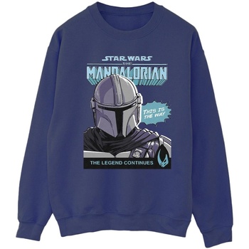 Abbigliamento Uomo Felpe Star Wars The Mandalorian Mando Comic Cover Blu
