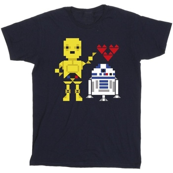 Abbigliamento Uomo T-shirts a maniche lunghe Disney Heart Robot Blu