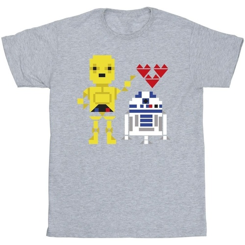 Abbigliamento Uomo T-shirts a maniche lunghe Disney Heart Robot Grigio