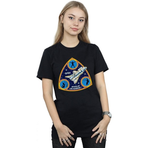 Abbigliamento Donna T-shirts a maniche lunghe Nasa Classic Spacelab Life Science Nero