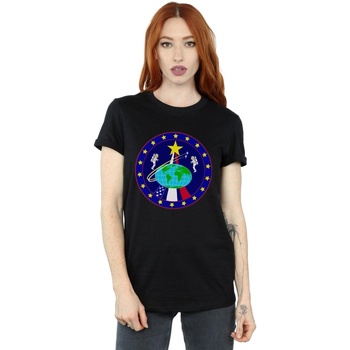 Abbigliamento Donna T-shirts a maniche lunghe Nasa Classic Globe Astronauts Nero